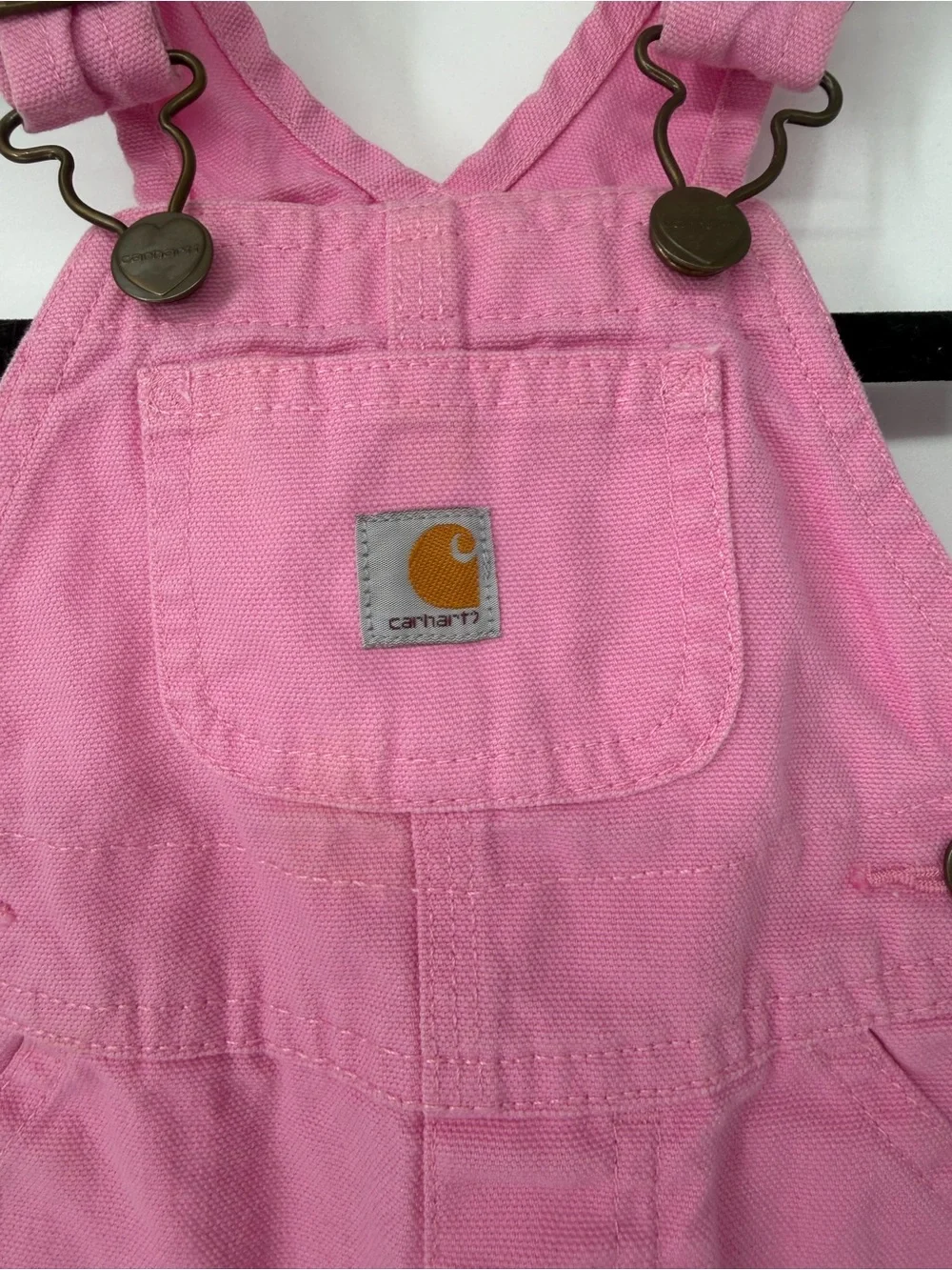 Carhartt size 6 month baby coveralls- pink